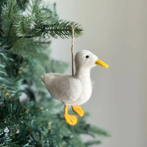 Felt Ornament White Duck