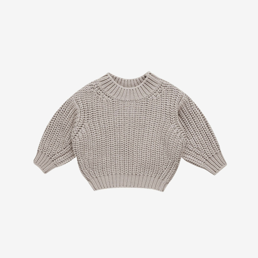 Chunky Knit Sweater Fog | Quincy Mae