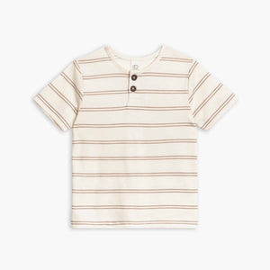 Reef Henley Shirt Dove Stripe | Colored Organics