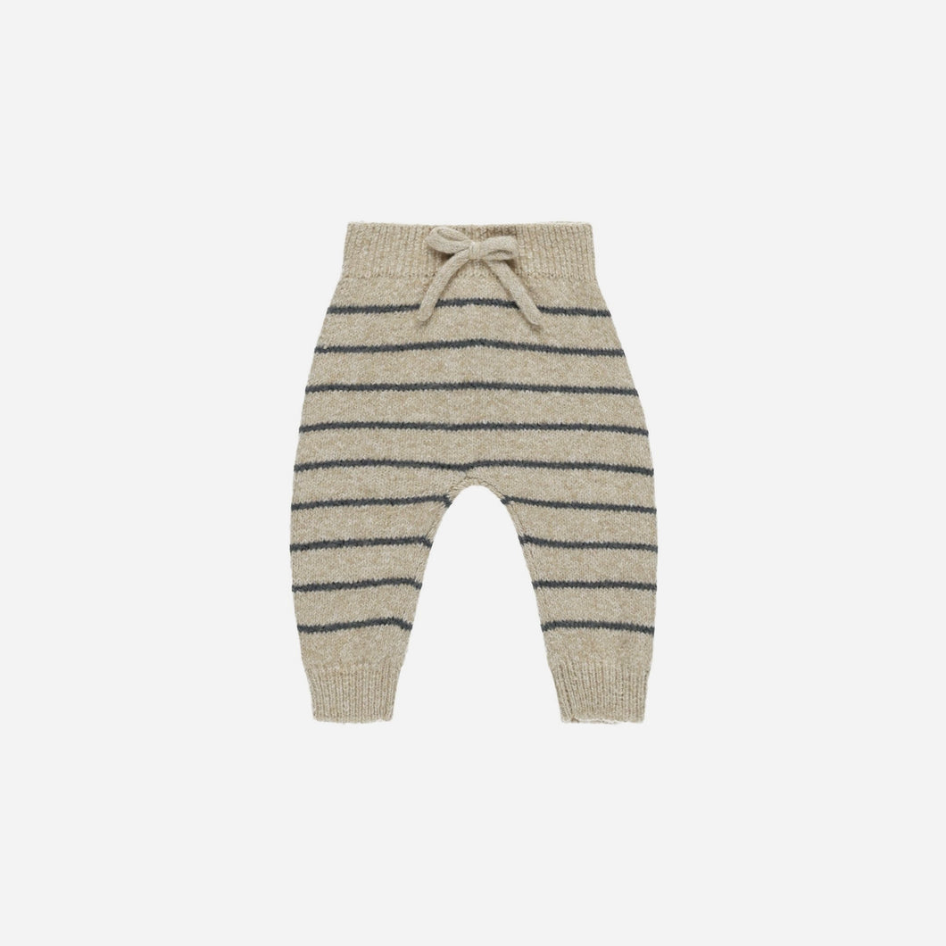 Knit Pant Indigo Stripe | Quincy Mae