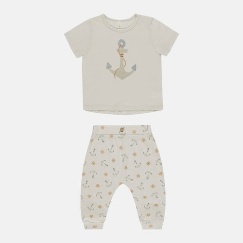 Tee + Slouch Pant Set Anchors | Rylee + Cru