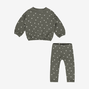 Spongey Knit Set Forest Polka Dot | Rylee + Cru