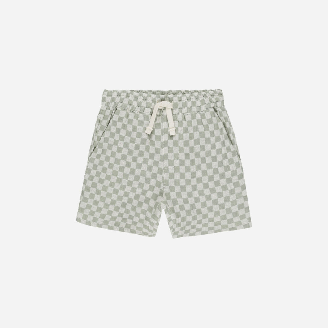 Bermuda Short Sage Check | Rylee + Cru