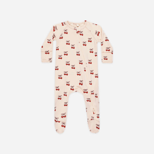 Bamboo Zip Footie Mon Amour | Quincy Mae