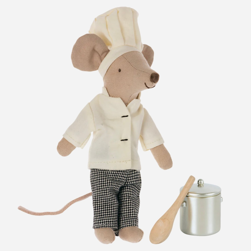 Chef Mouse w/ Soup Pot & Spoon | Maileg