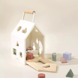 Wooden Shapes Sorting House | Coco Village