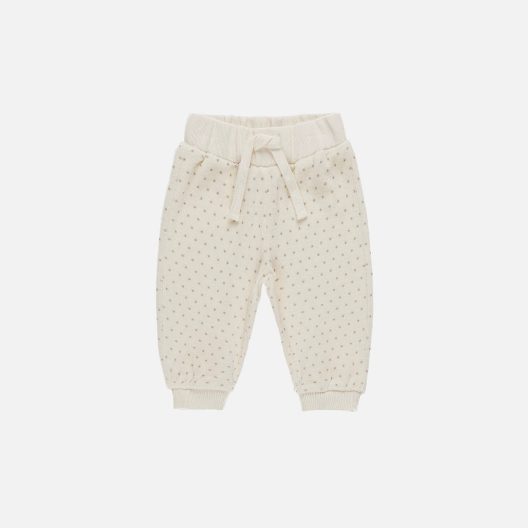 Velour Relaxed Sweatpant Polka Dot | Quincy Mae